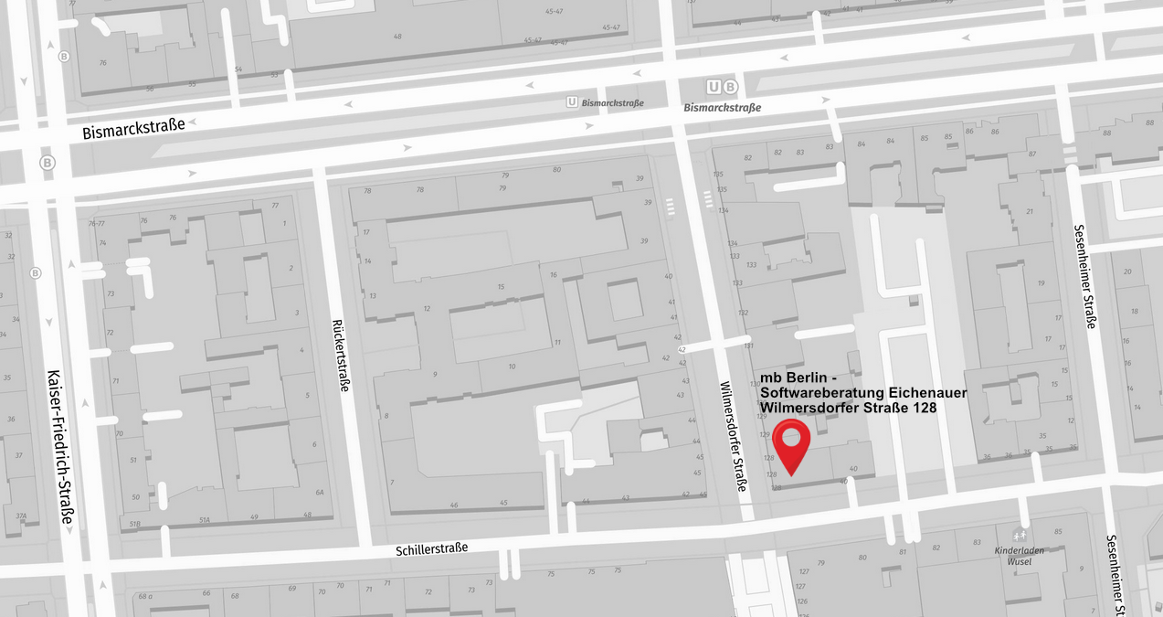 Link zu Google maps für die Anfahrt zu mb Berlin - Softwareberatung Eichenauer